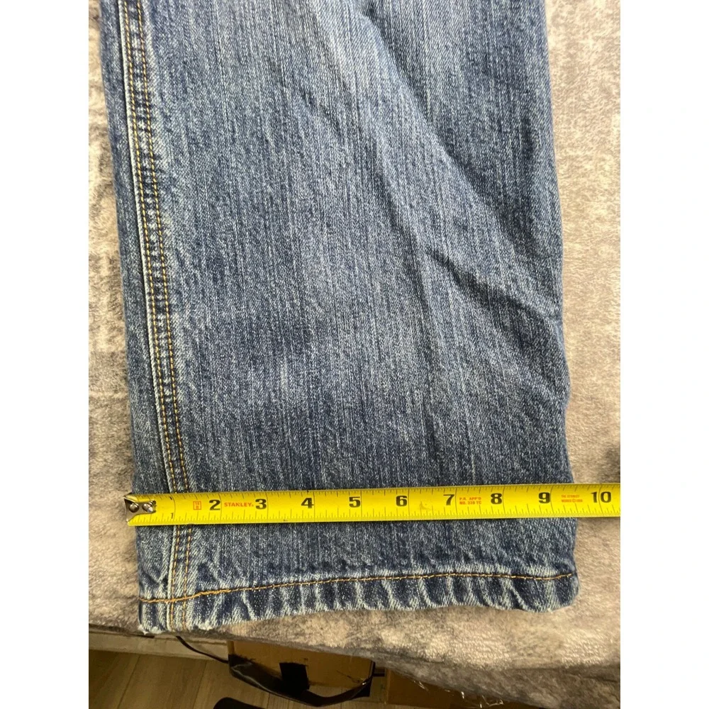 Cinch Mens 38x30 Relaxed Fit Straight Cut Jeans Medium Blue Denim Western Work